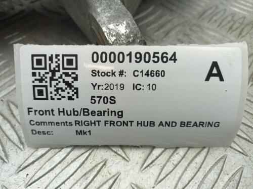 MCLAREN 570S MK1 FRONT HUB/BEARING RIGHT FRONT HUB AND BEARING 11B0094CP