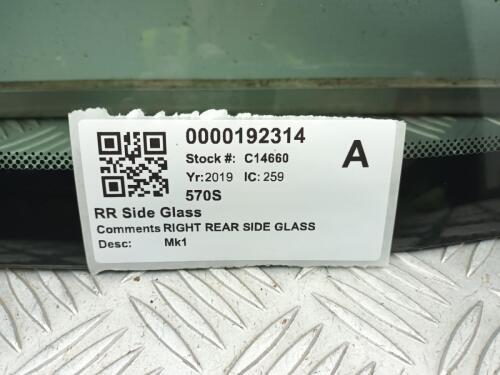 MCLAREN 570S MK1 RR SIDE GLASS RIGHT REAR SIDE GLASS 43R000122