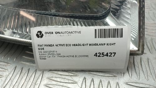 FIAT PANDA ACTIVE ECO HEADLIGHT HEADLAMP RIGHT SIDE